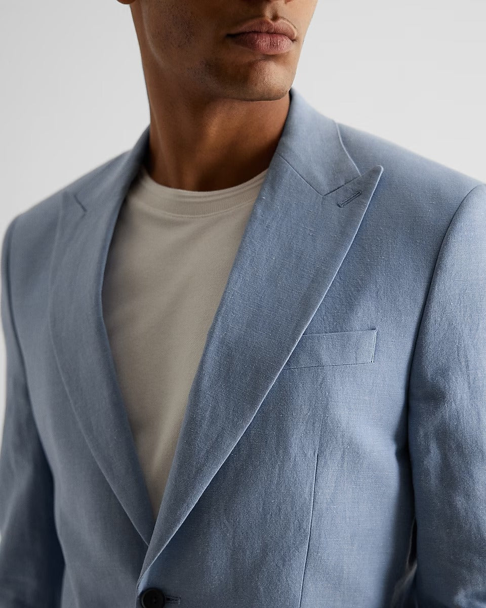 Mens Classic Light Blue Tuxedo Suit | Premium Collection