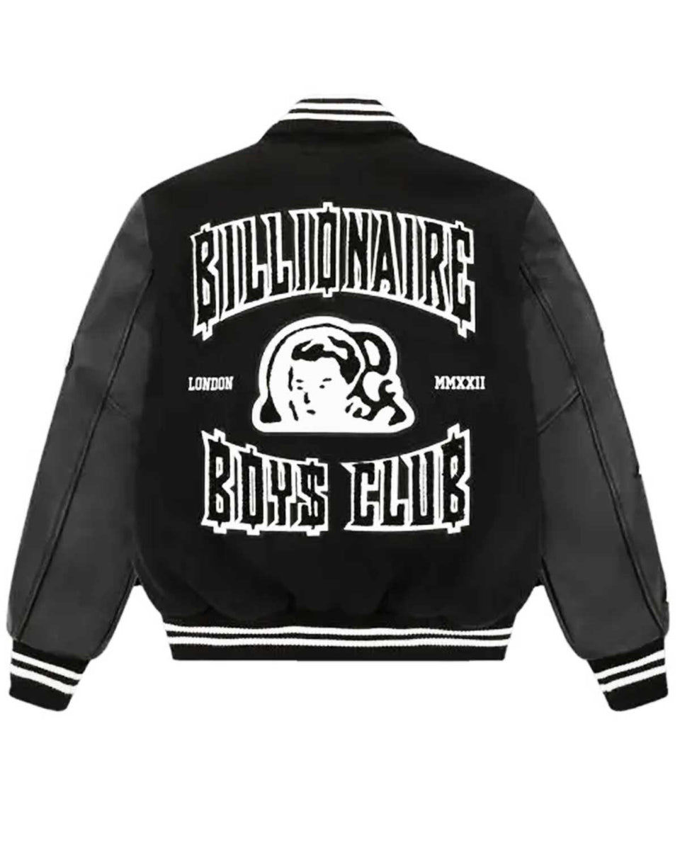 Mens BBC Ice Cream Black Leather Varsity Jacket Elite Jacket