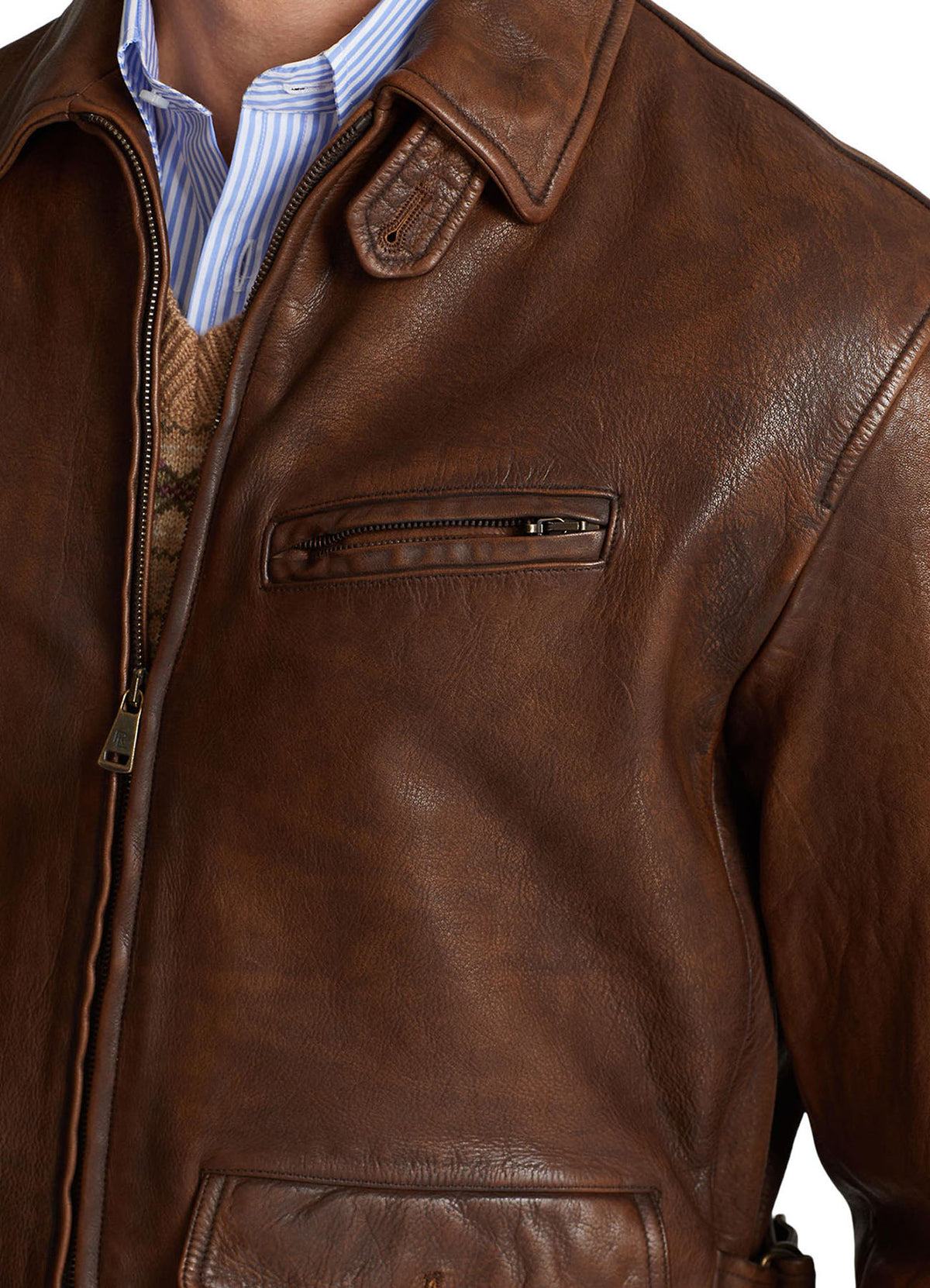 Mens Vintage Brown Cow Leather Jacket | Shop Now!