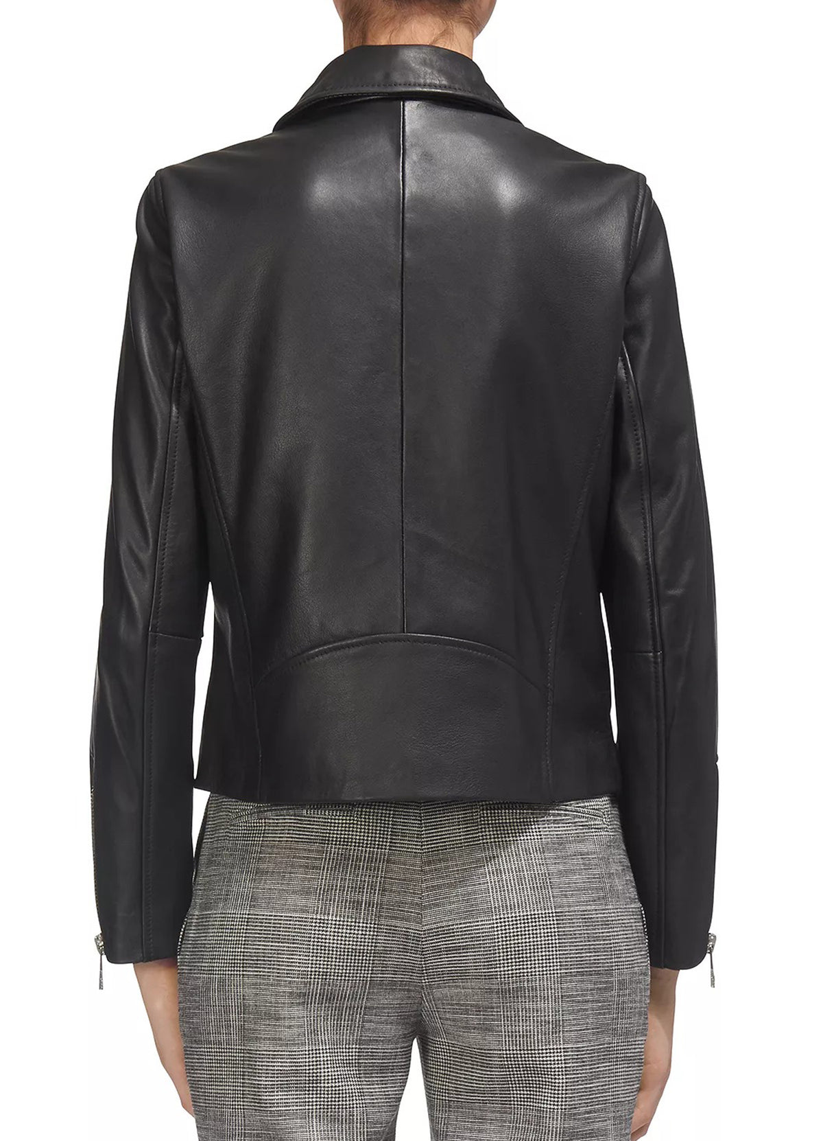 Womens Smooth Black Biker Leather Jacket | Shop Now!