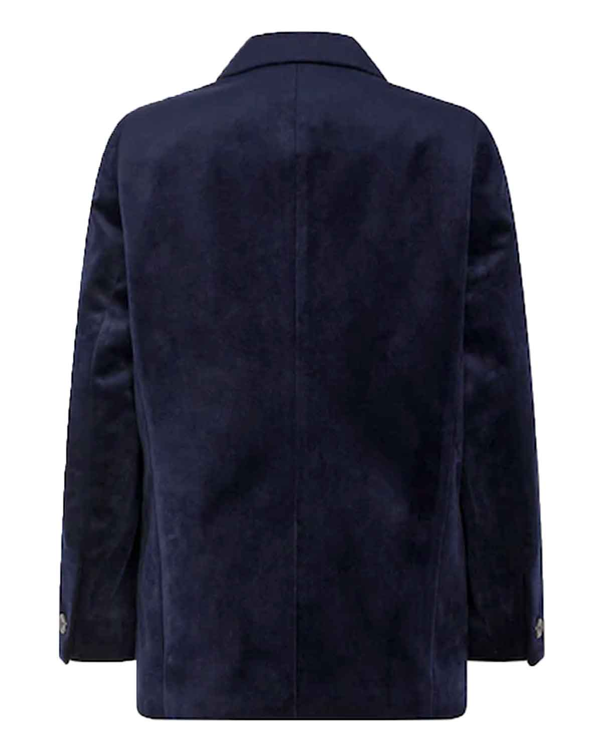 Monsoon Lapel Collar Blue Iconic Velvet Blazer | Elite Jacket