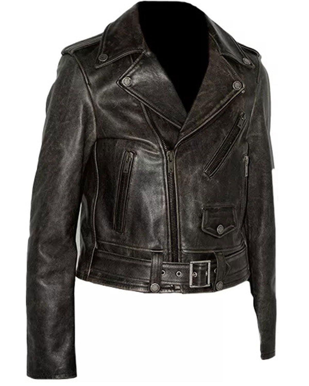 Womens Distressed Brown Leather Jacket | Elite Jacket
