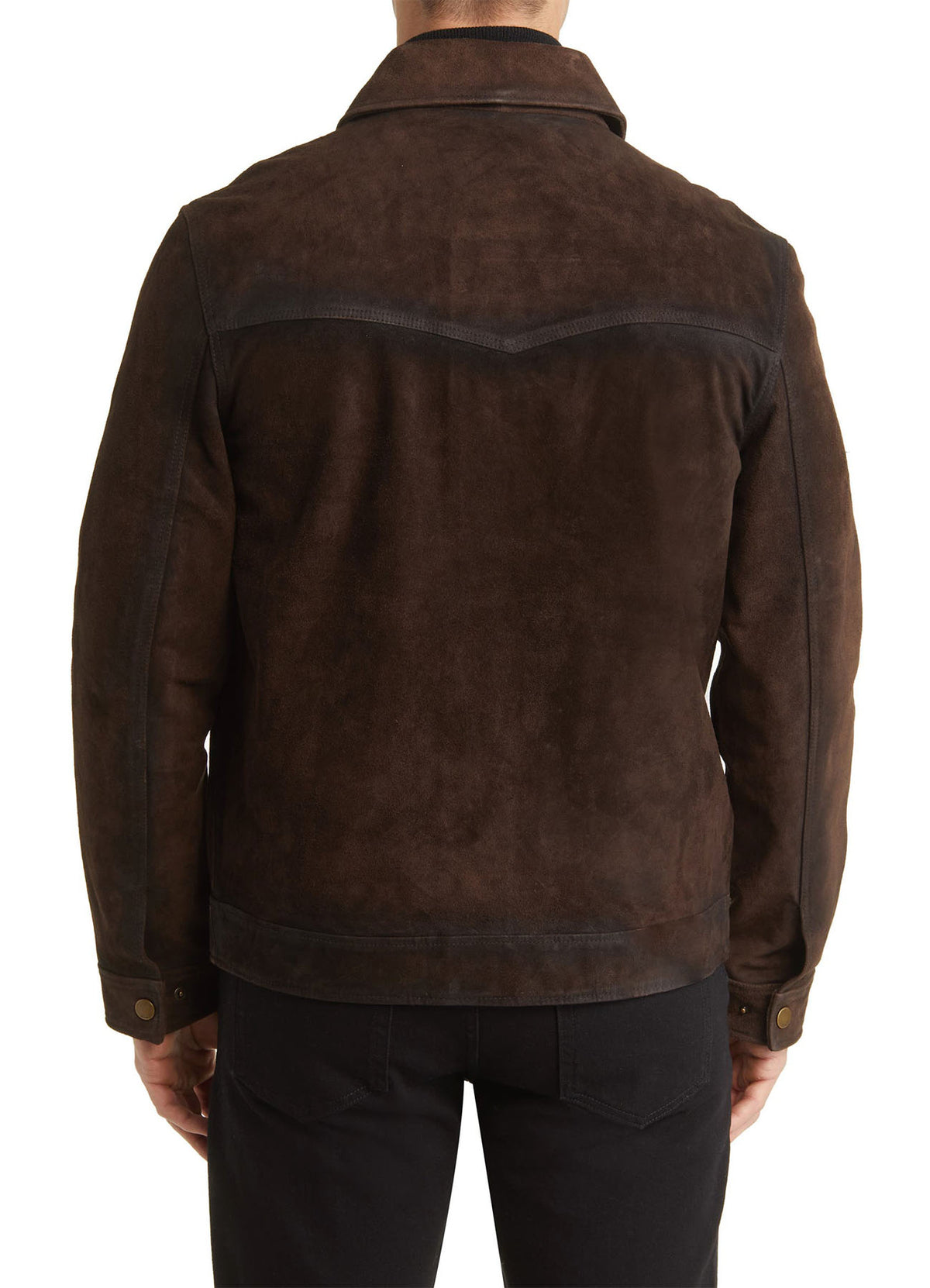 Mens Chocolate Brown Suede Leather Jacket | Shop Now!