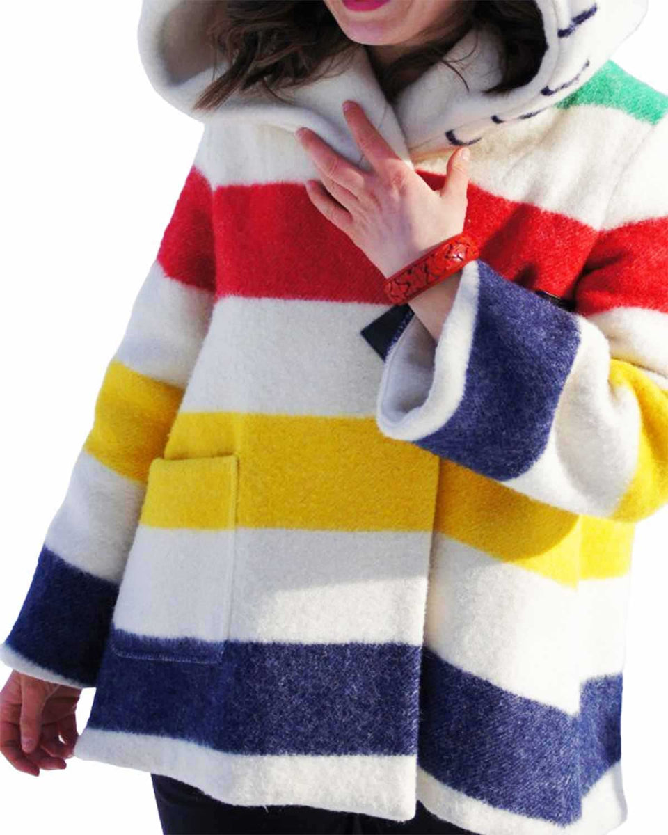 Womens Hudson Bay Wool Blanket Coat | Elite Jacket