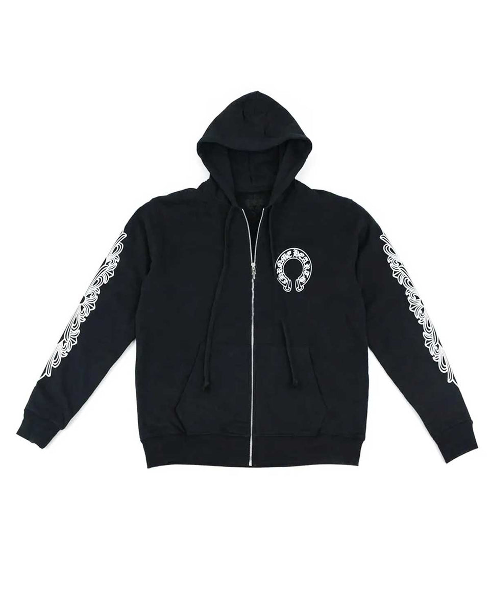 Floral Cross Chrome Hearts Fleece Hoodie | Elite Jacket