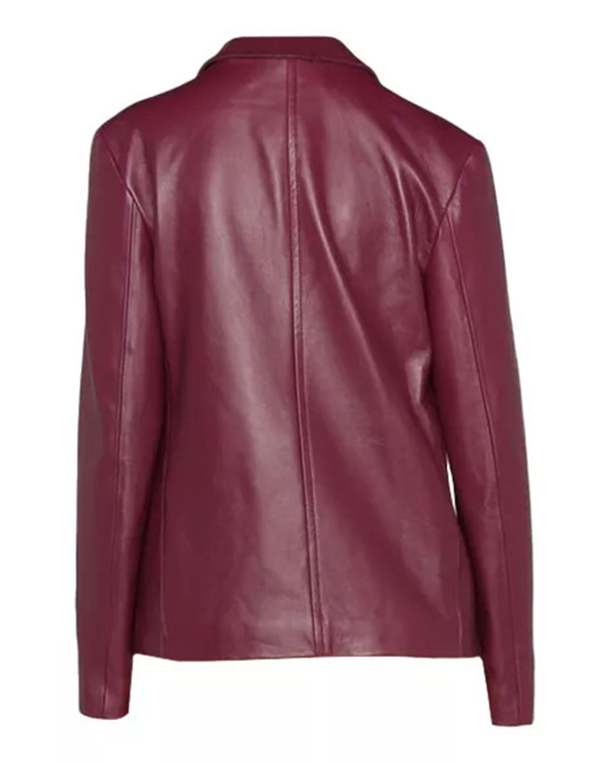 Womens Maroon Stylish Leather Jacket | Elite Jacket