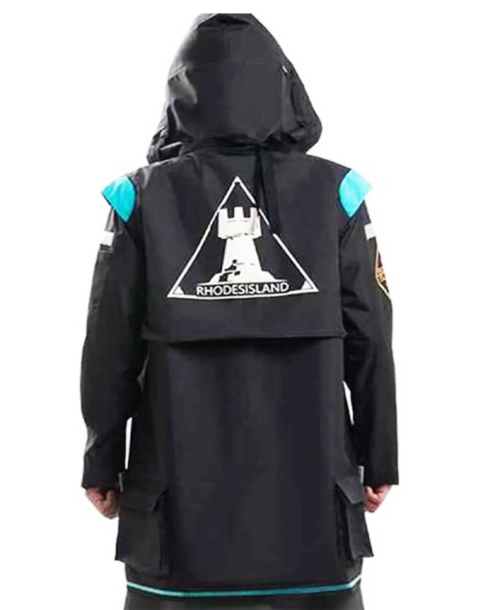 Arknights Rhodes Island Long Black Coat with Hood Elite – Elite