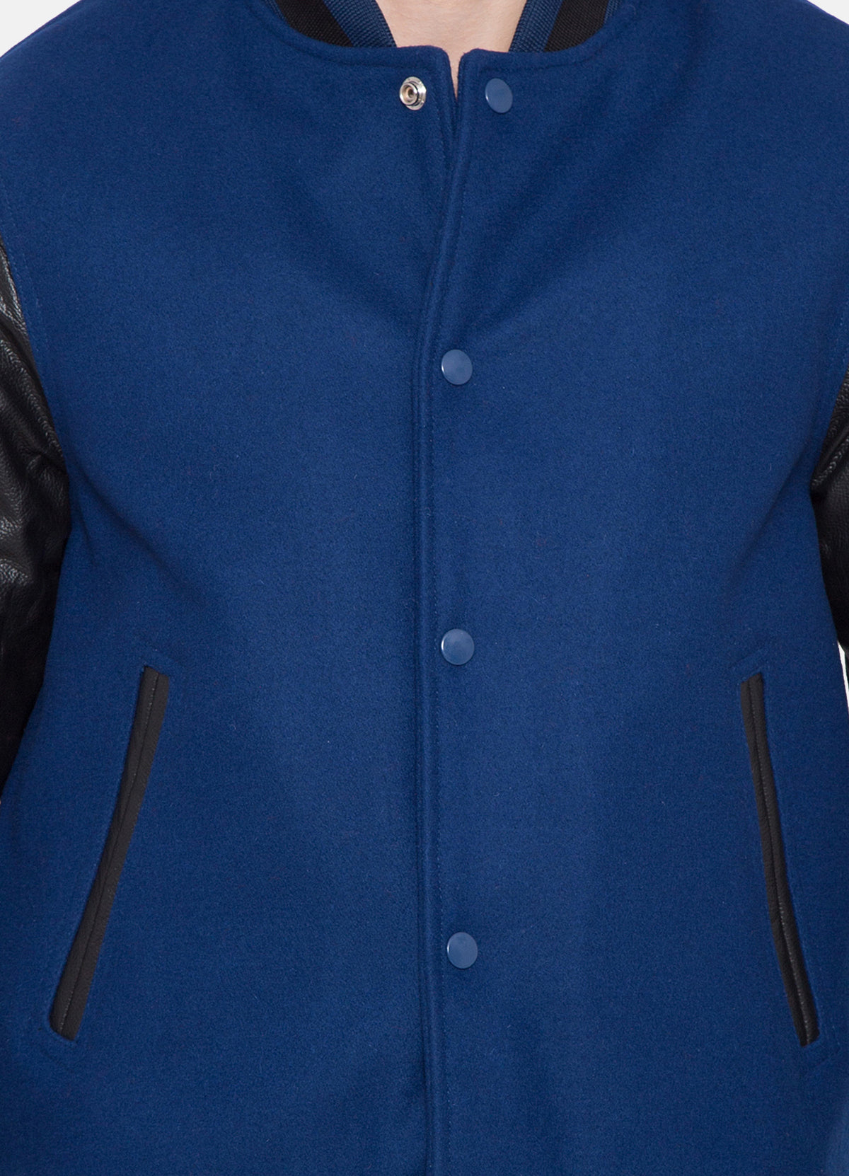 Mens Blue and Black Varsity Jacket | Elite Jacket