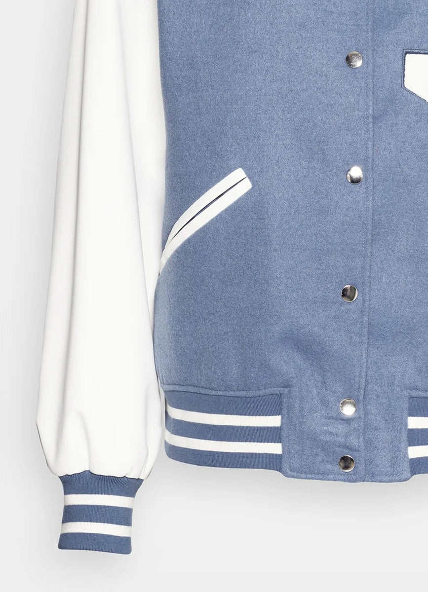 Womens Iconic Light Blue Varsity Jacket Elite Jacket