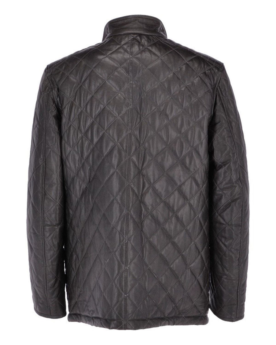 Black Diamond Quilted Belted Coat main image 1