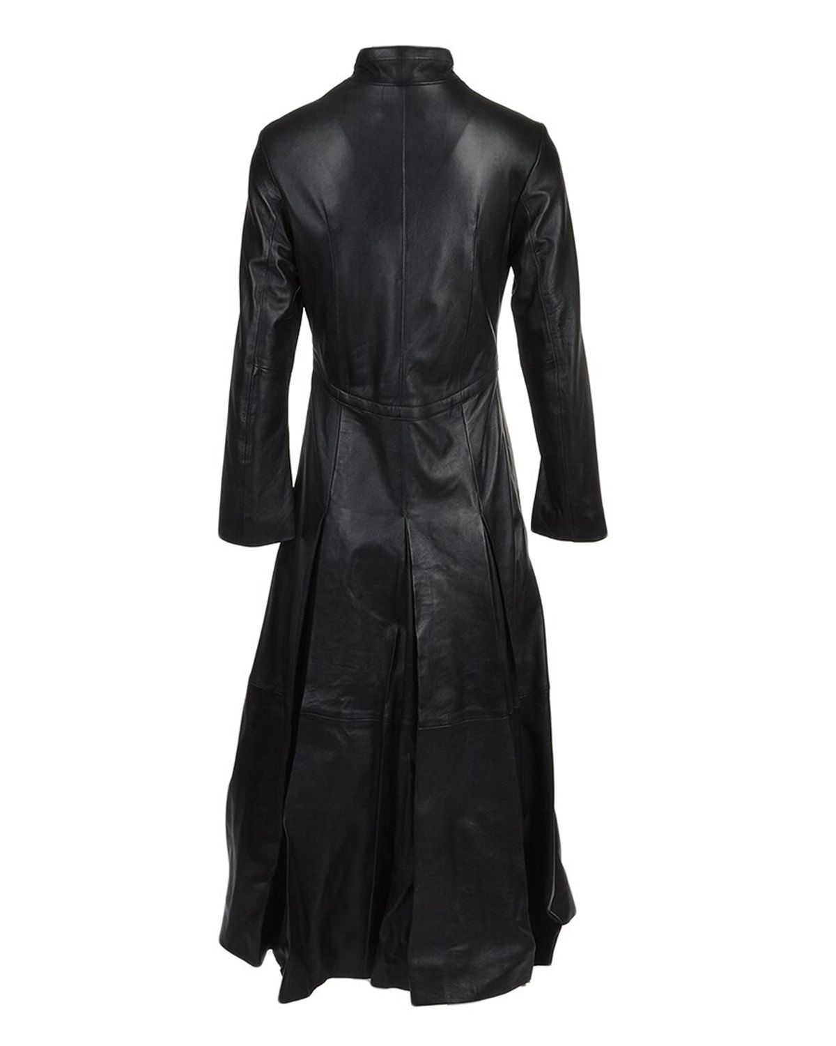 Women's Black Long Real Sheepskin Gothic Coat | Elite Jacket
