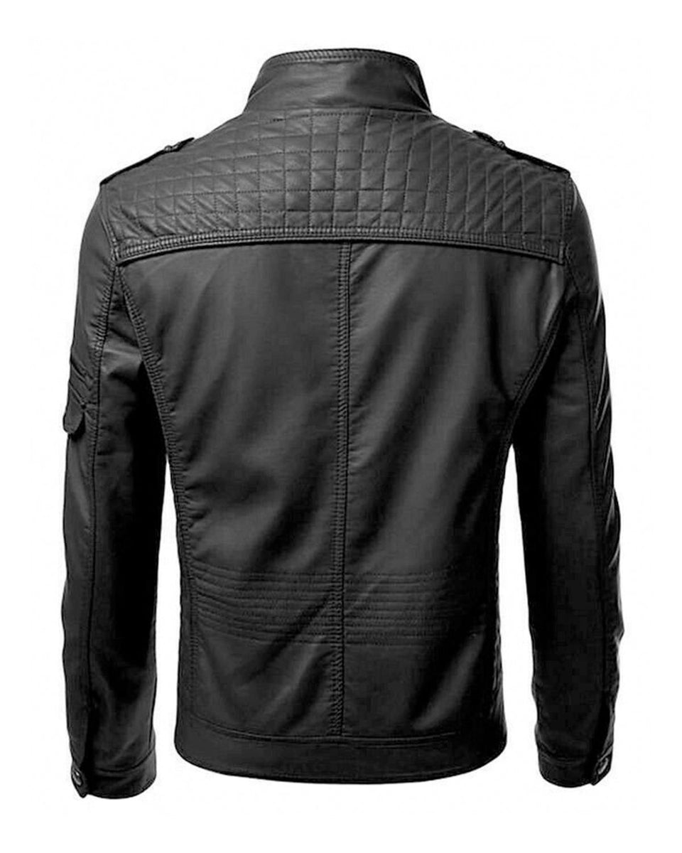 Leather Slim Fit Bikers Black Jacket Elite Jacket