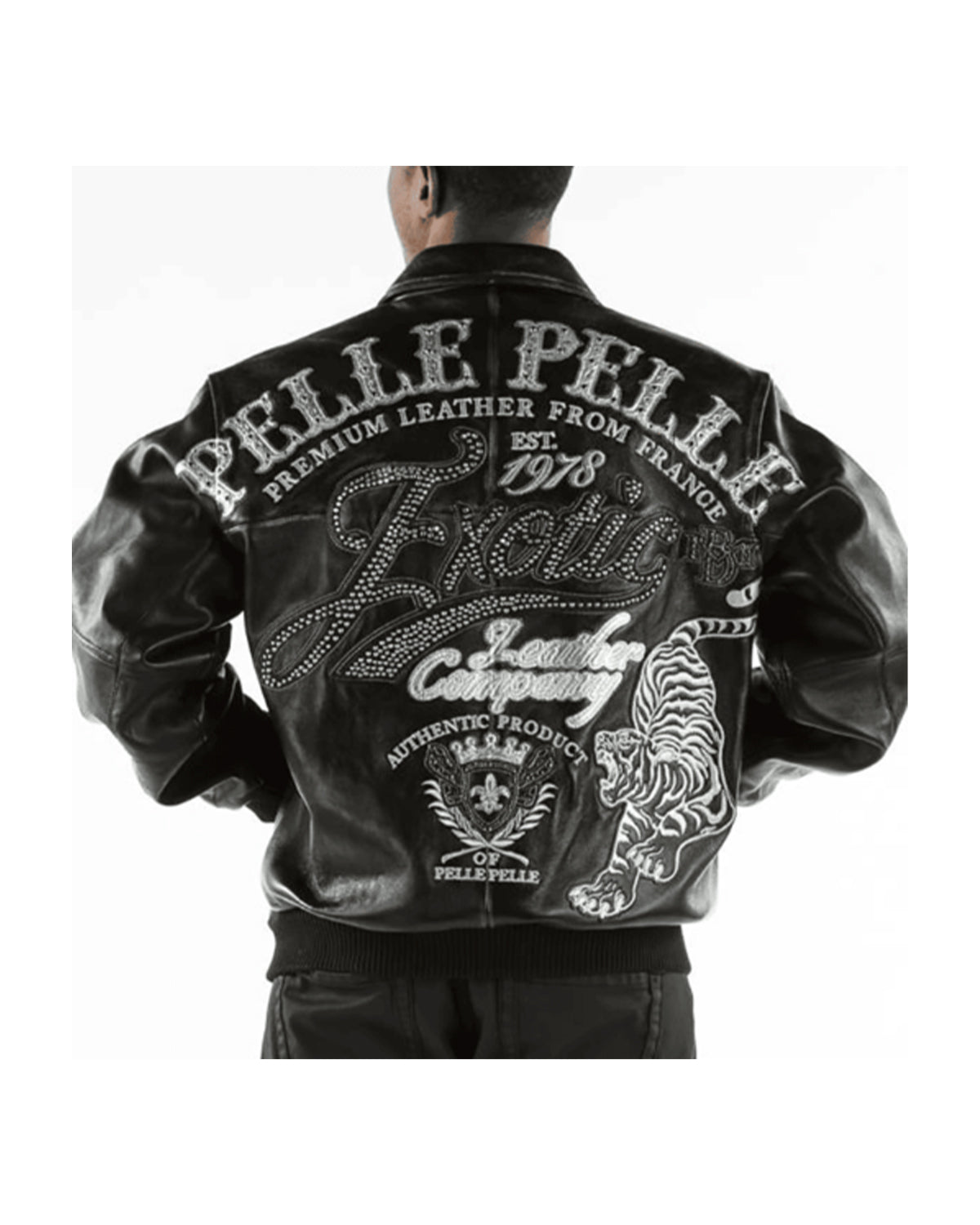 Pelle Pelle Black Leather Mens Exotic Jacket | Elite Jacket 