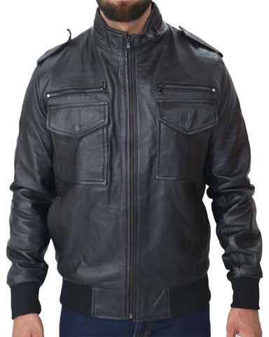 Brooklyn Nine-Nine Jake Peralta Mens Black Leather Jacket