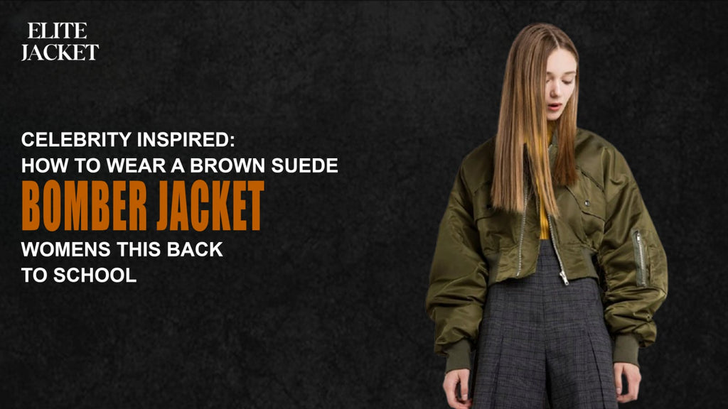 How to Wear a Brown Suede Bomber Jacket for Back to School