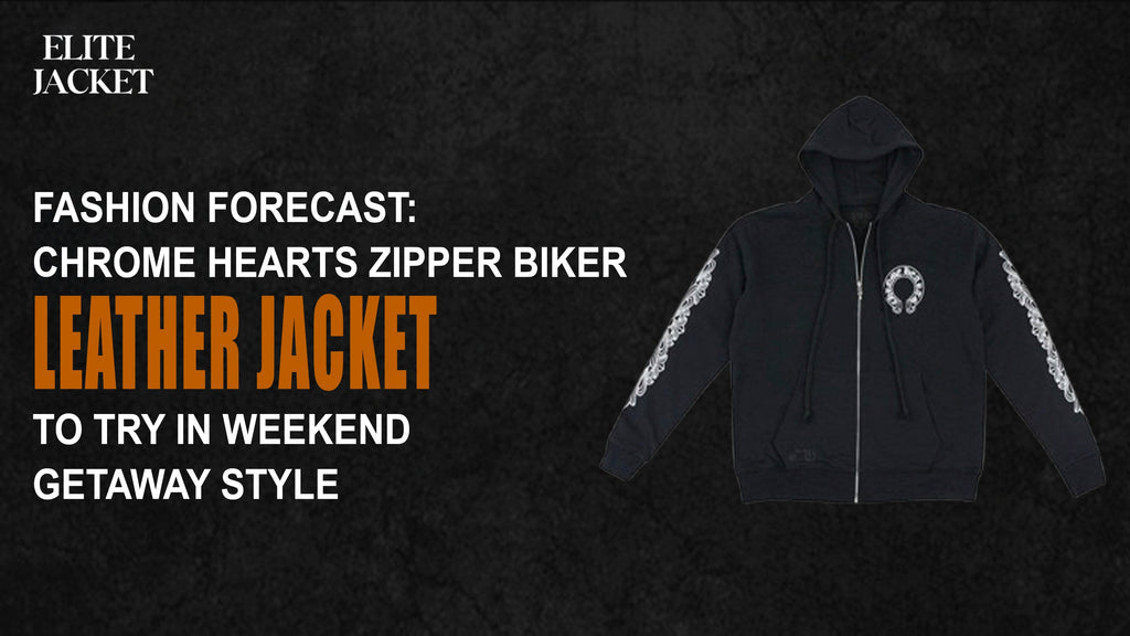 Chrome Hearts Zipper Biker Leather Jacket to Try in Weekend Getaway Style