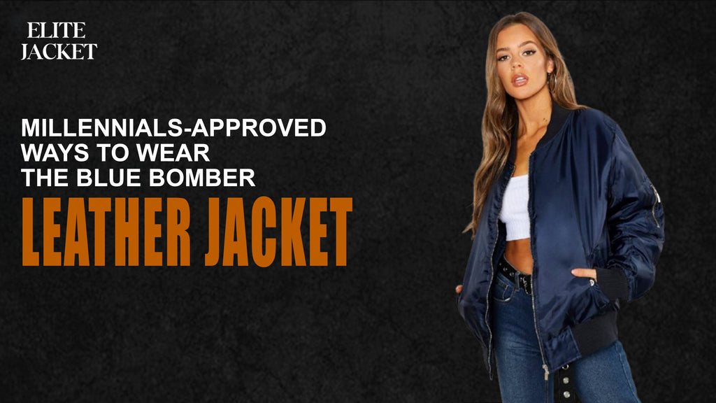 Millennials-Approved Ways to Wear the Blue Bomber Leather Jacket