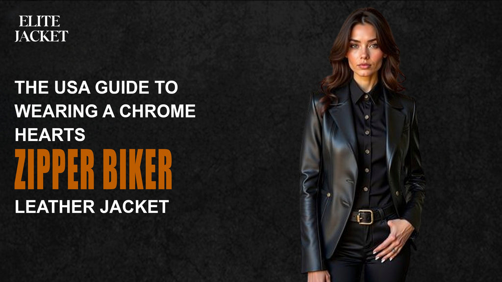 The USA Guide to Wearing a Chrome Hearts Zipper Biker Leather Jacket