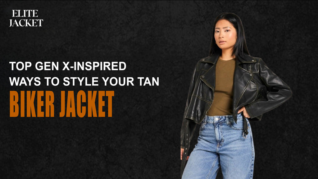 Top Gen X-Inspired Ways to Style Your Tan Biker Jacket