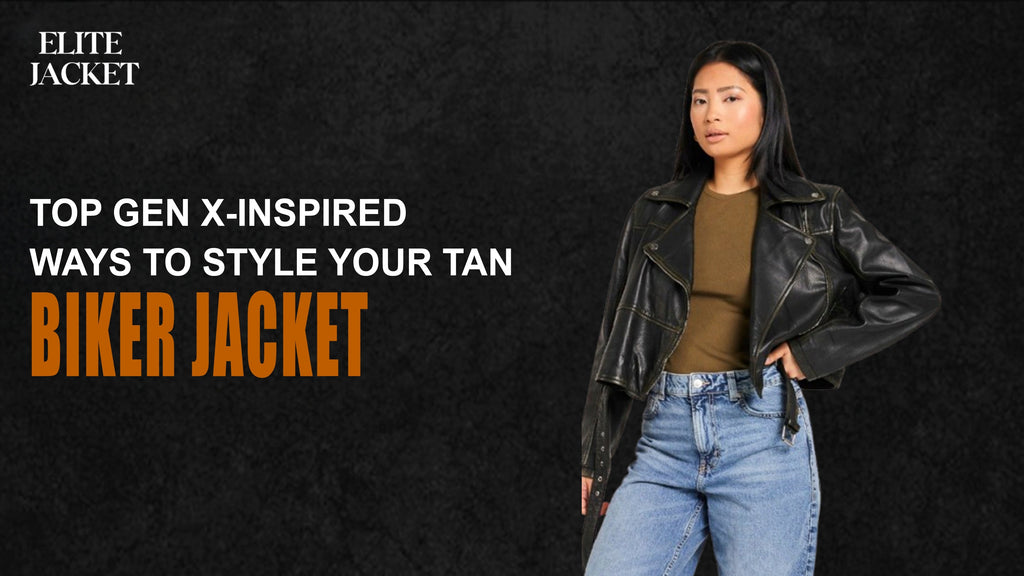 Top Gen X-Inspired Ways to Style Your Tan Biker Jacket
