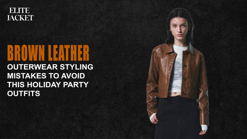 Brown Leather Outerwear Styling Mistakes to Avoid This Holiday Party Season