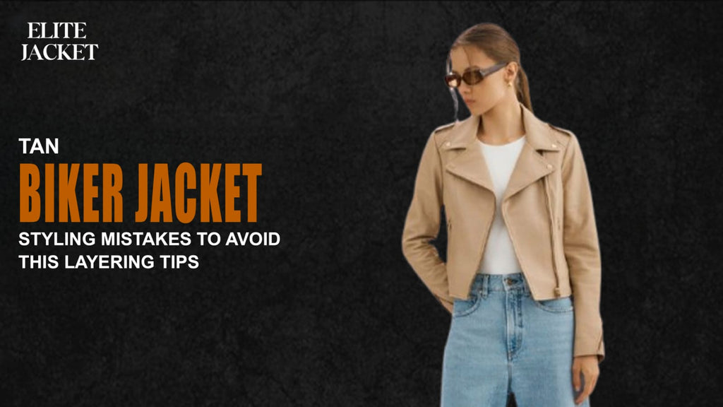 Tan biker jacket Styling Mistakes to Avoid This Layering Tips