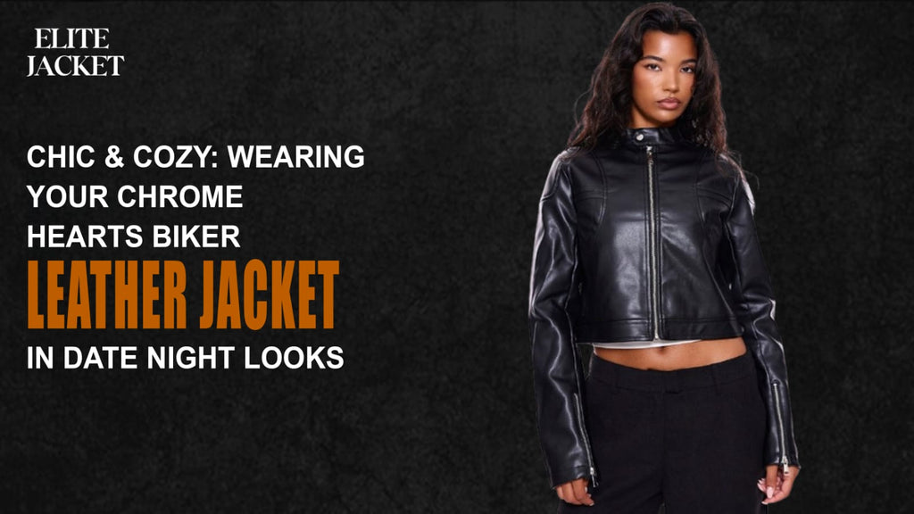 Chic & Cozy: Wearing Your Chrome Hearts Biker Leather Jacket in Date Night Looks