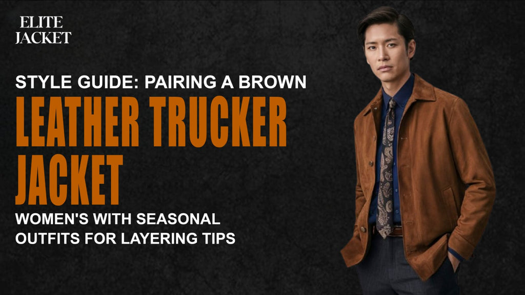 Style Guide: Pairing a Brown Leather Trucker Jacket Women’s with Seasonal Outfits for Layering Tips