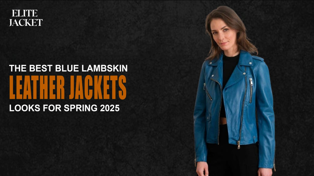 The Best Blue Lambskin Leather Jacket Looks for Spring 2025