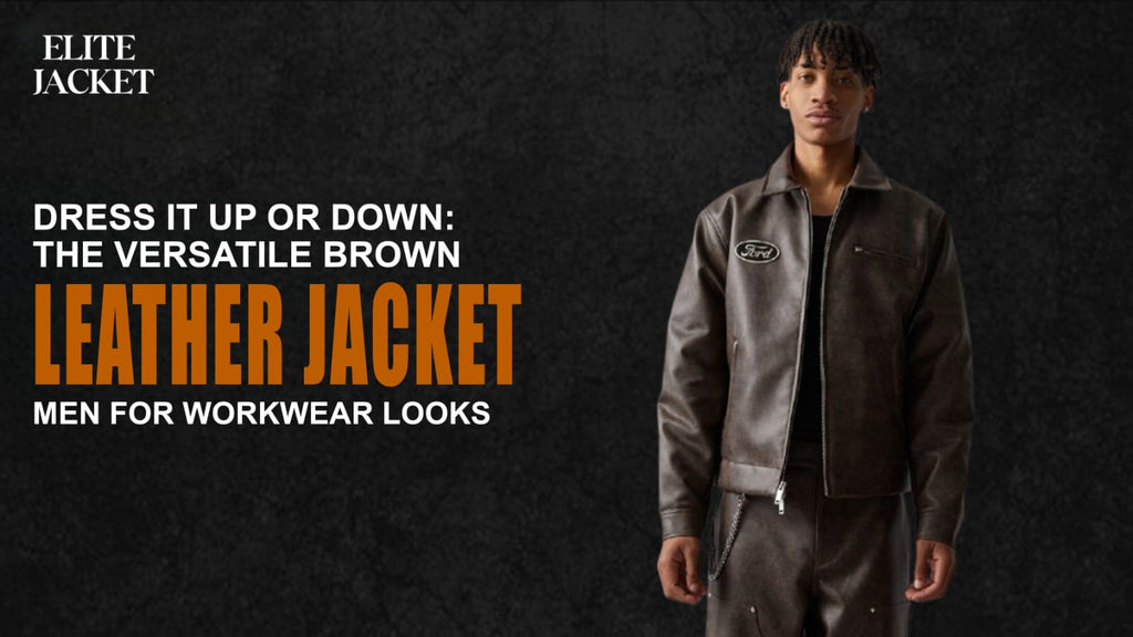 Dress It Up or Down: The Versatile Brown Leather Jacket Men for Workwear Looks