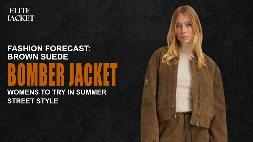 Fashion Forecast: Brown Suede Bomber Jacket Women’s to Try in Summer Street Style
