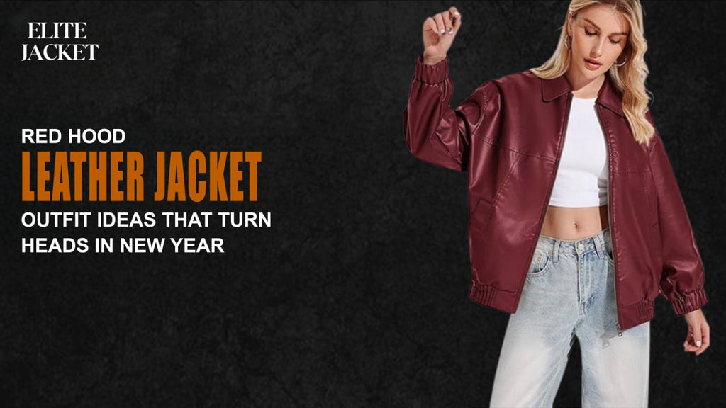 Red Hood Leather Jacket Outfit Ideas That Turn Heads in New Year