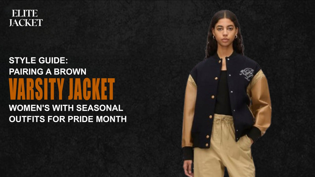 Pairing a Brown Varsity Jacket for Women with Seasonal Outfits for Pride Month