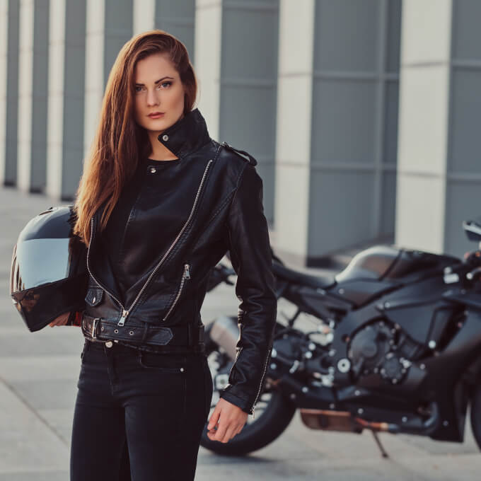 Elite Womens Leather Biker Jackets
