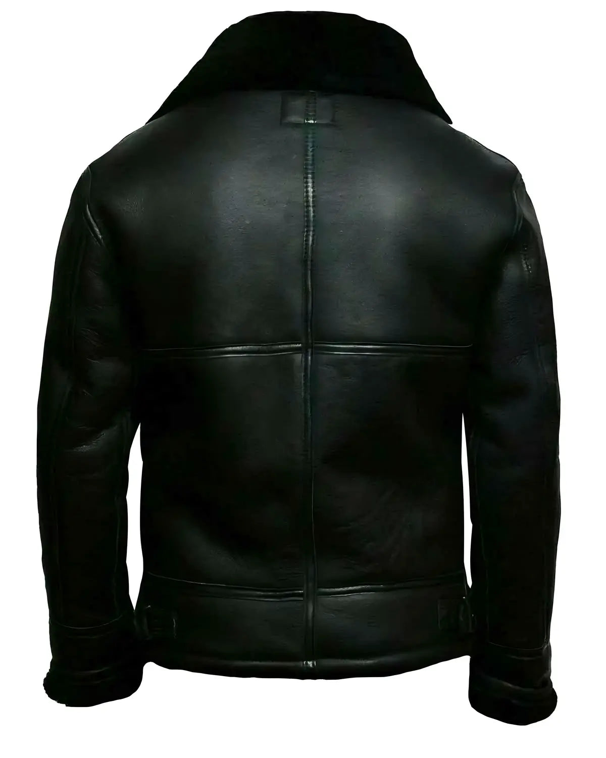 Mens B3 Bomber RAF Aviator Pilot Black Leather Jacket 