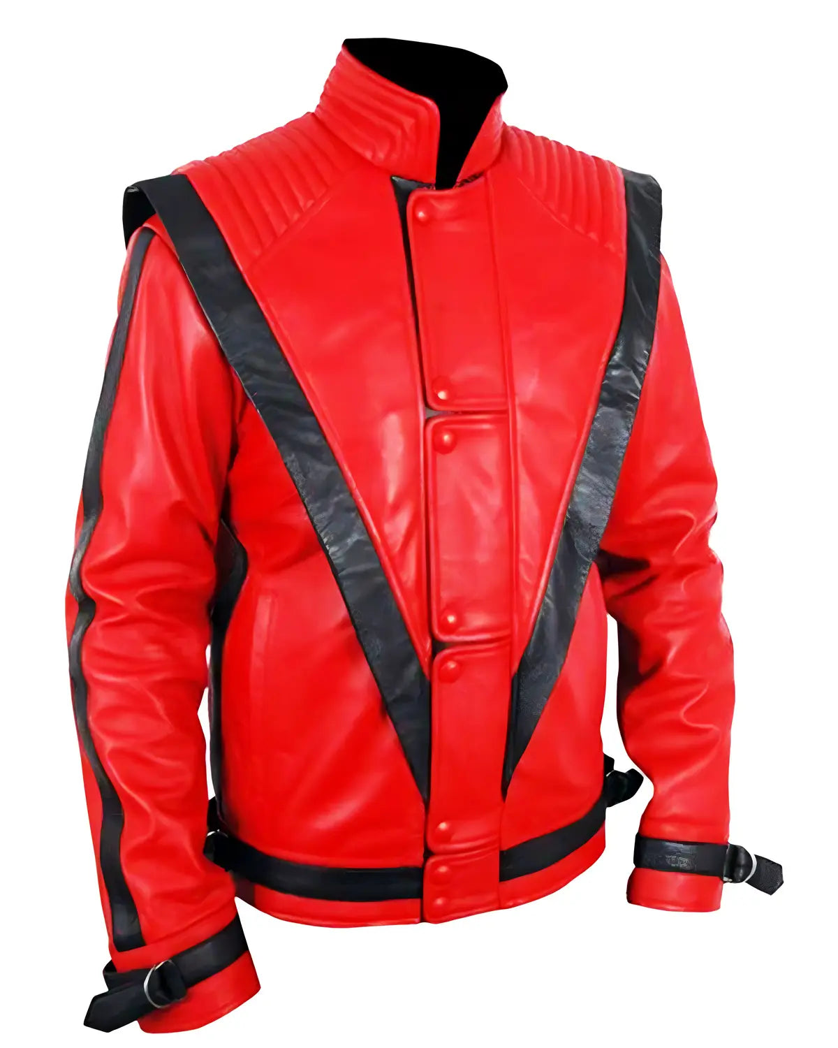 Mens Michael Jackson Thriller Red Leather Jacket | Elite Jacket