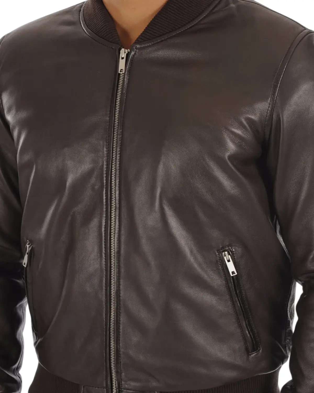 Mens Dark Brown Vintage Bomber Jacket | Elite Jacket