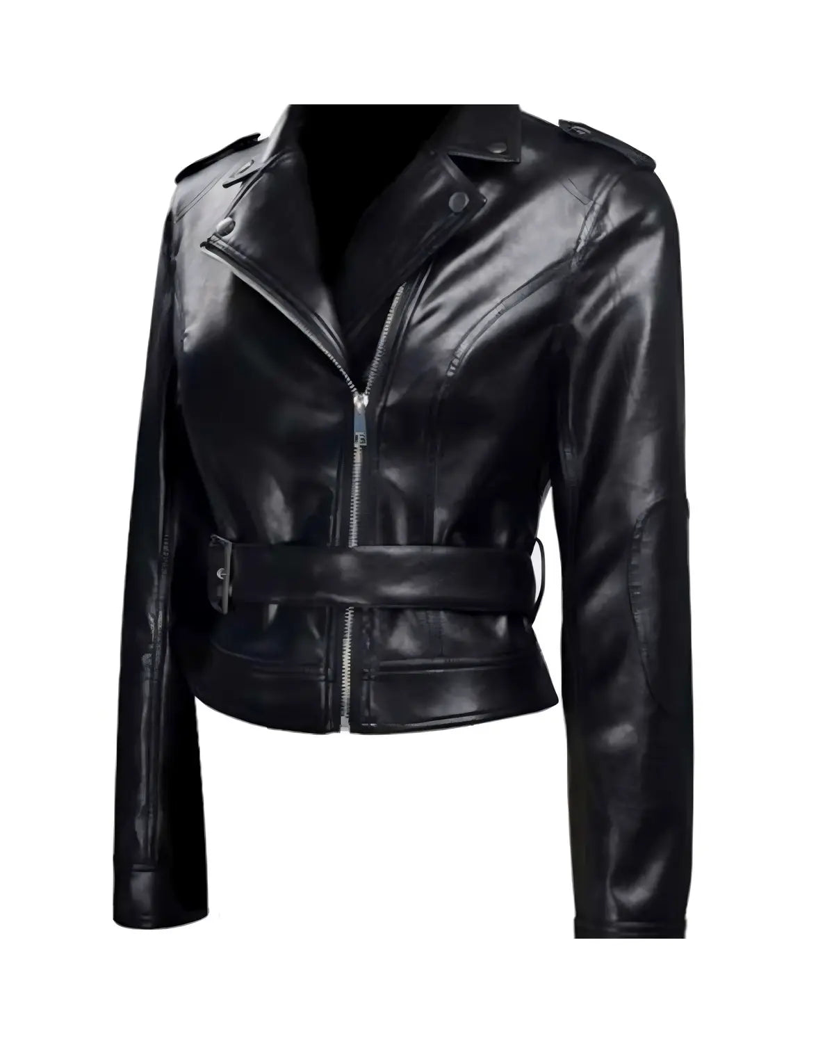 Womens Black Short Gothic Leather Jacket | Elite Jacket