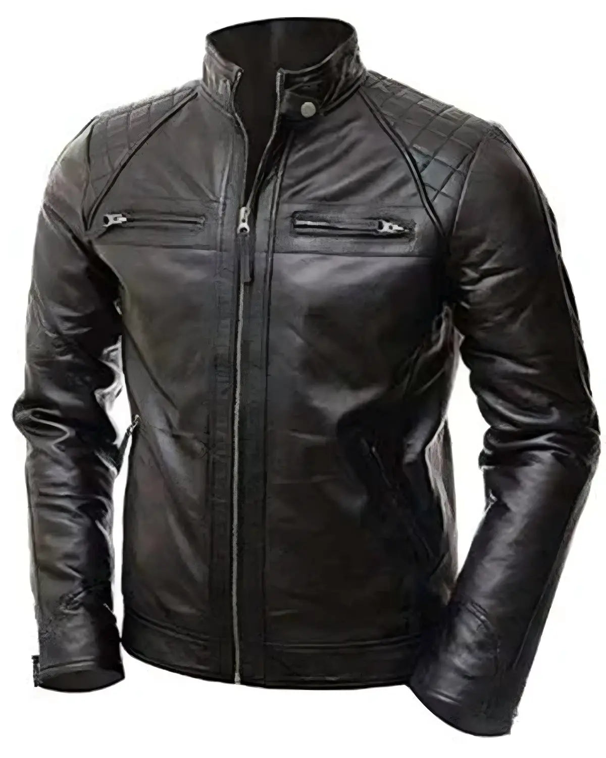 Mens Black Leather Winters Jacket | Elite Jacket