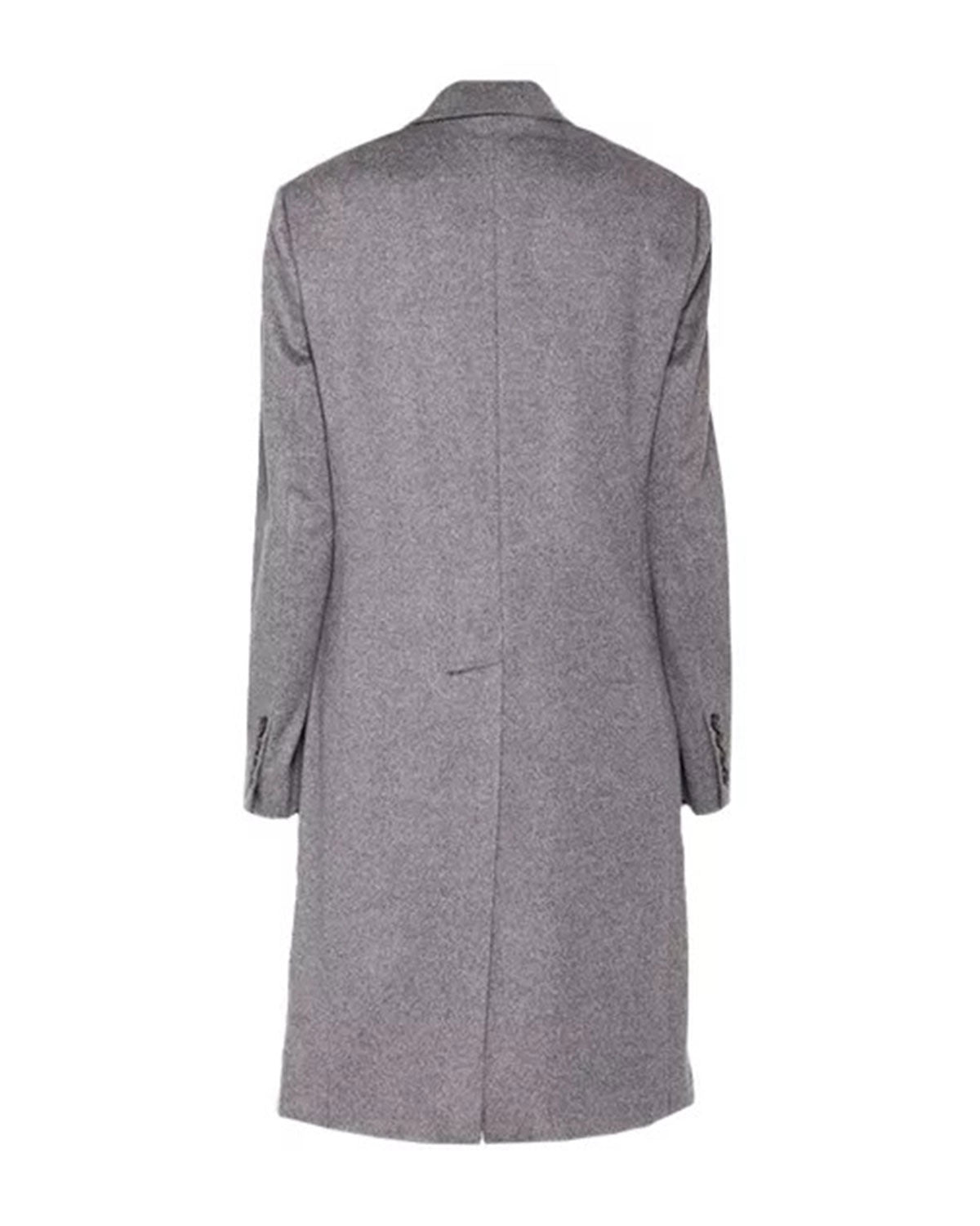 Womens Grey Double Breasted Wool Coat | Elite Jacket