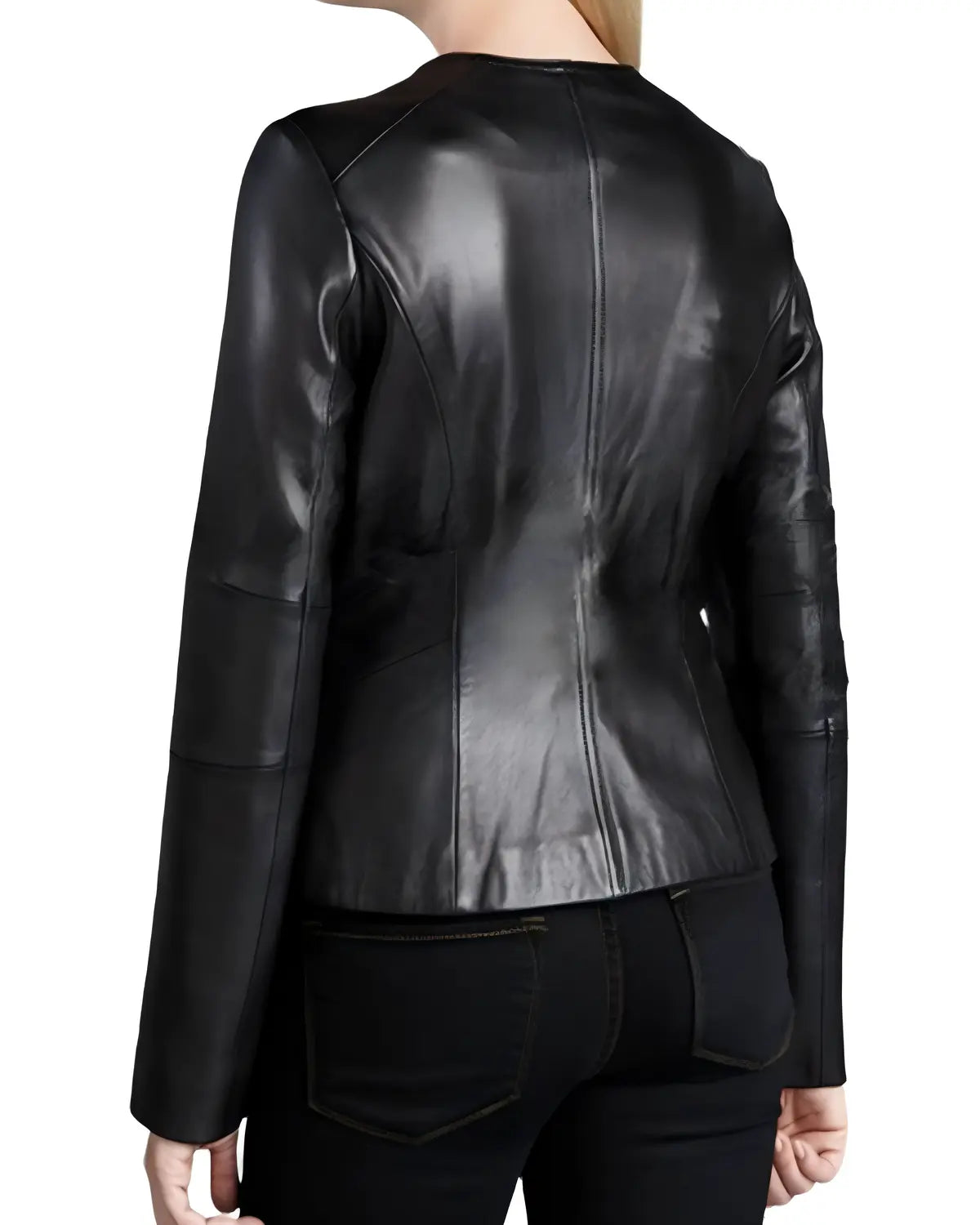 Elite Women Motorcycle Black Genuine Leather Jacket