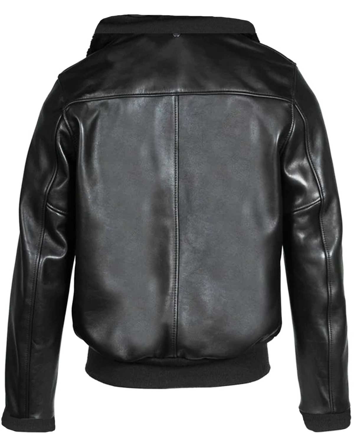 Mens A2 Black Aviator Bomber Leather Jacket | Elite Jacket