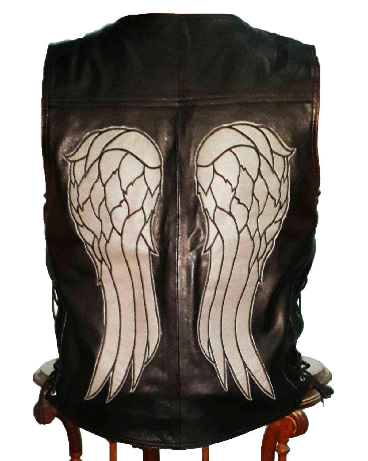 Daryl Dixon The Walking Dead Black Leather Vest | Elite Jacket