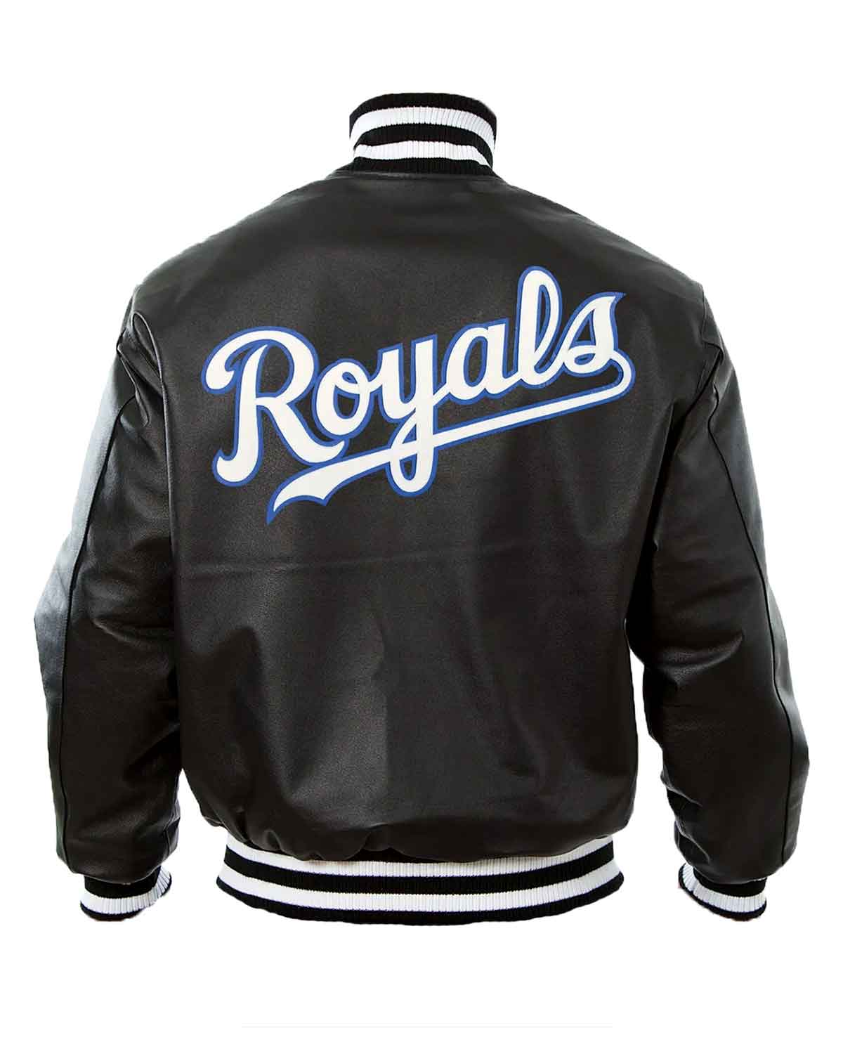 Kansas City Royals Team Leather Letterman Jacket