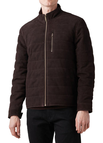 Mens Matt Brown Bomber Suede Leather Jacket | Shop Now!