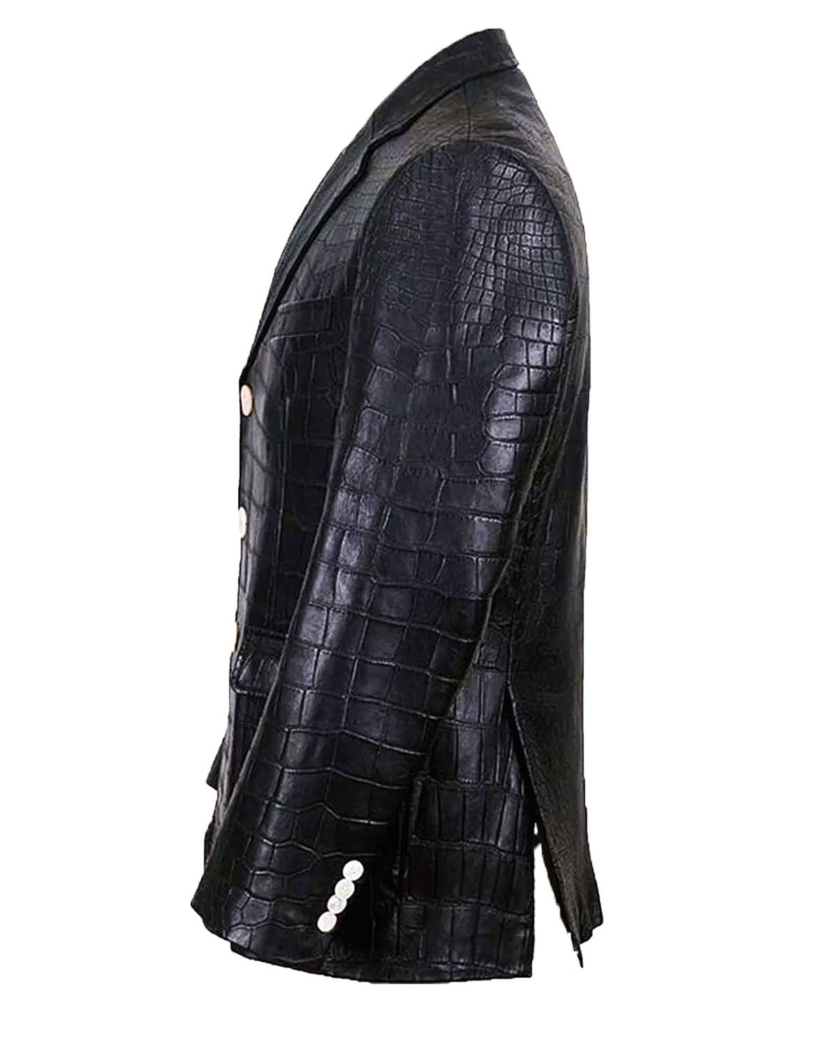 Alligator Luxury Crocodile Black Blazer Jacket | Elite Jacket