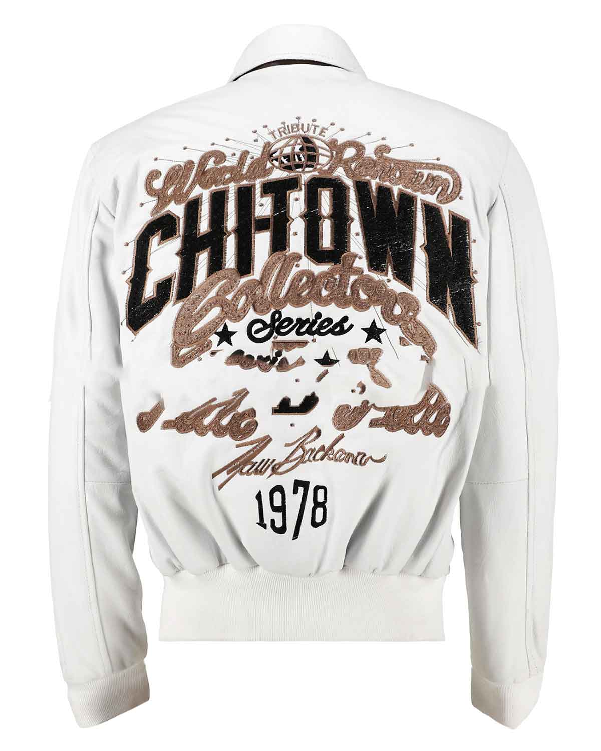 Chi Town Pelle Pelle White Leather Jacket | Elite Jacket