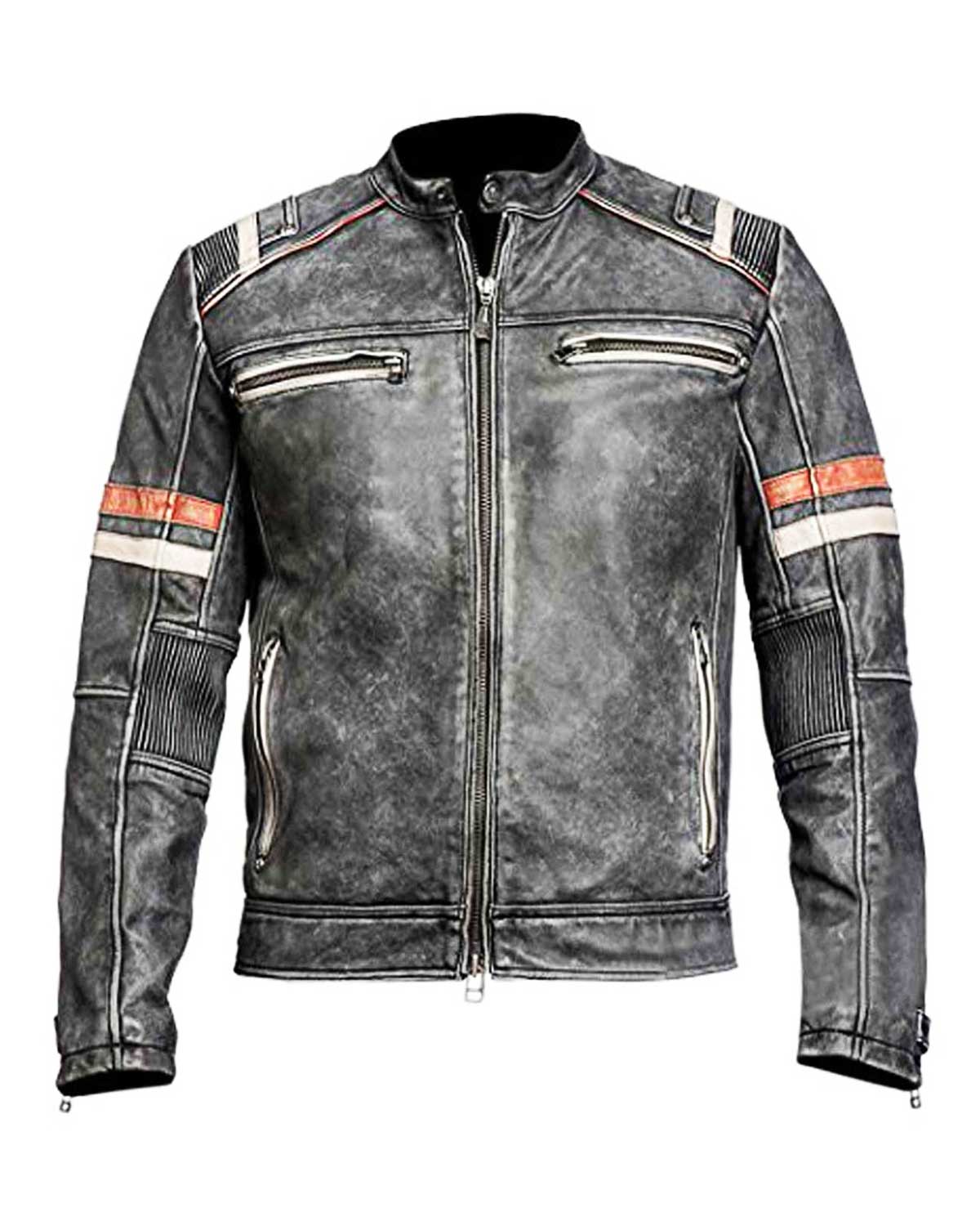 Eurovision Will Ferrell Cafe Racer Leather Jacket | Elite Jacket