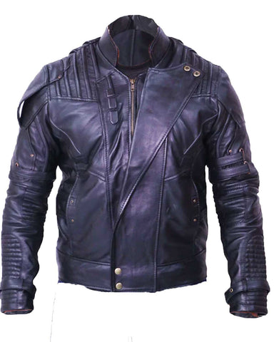 Elite Chris Pratt's Star Lord Black Leather Jacket