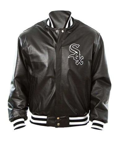 Chicago White Sox Black Leather Bomber Jacket | Elite Jacket